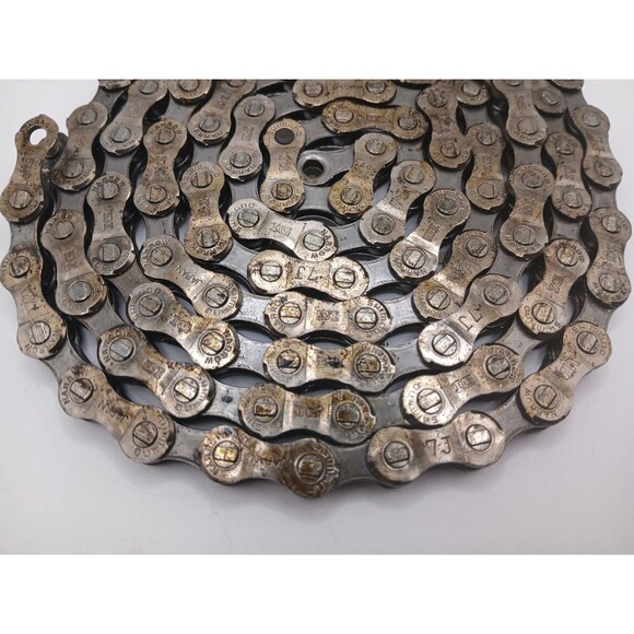 Vintage Shimano Narrow IG-51 Bike Chain IG51 Silver 53" Long 106 Links "7J" Mark - Picture 7 of 11